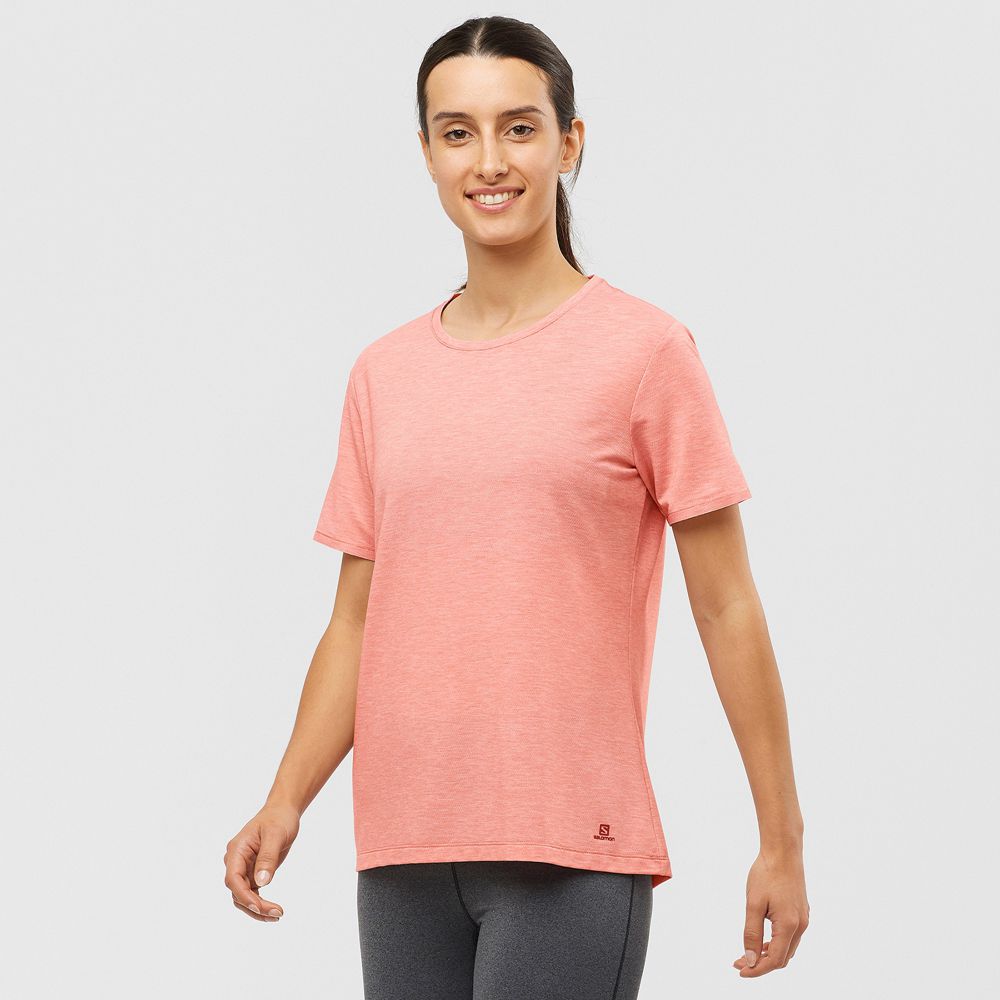 Salomon T-Shirts Dame Koral - ESSENTIAL TENCEL (WTRQS-3247)